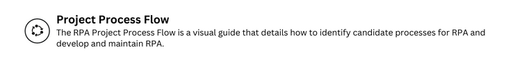 RPA Toolkit: Project Process Flow Icon with Copy