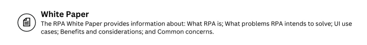 RPA Toolkit: White Paper Report Icon with Copy