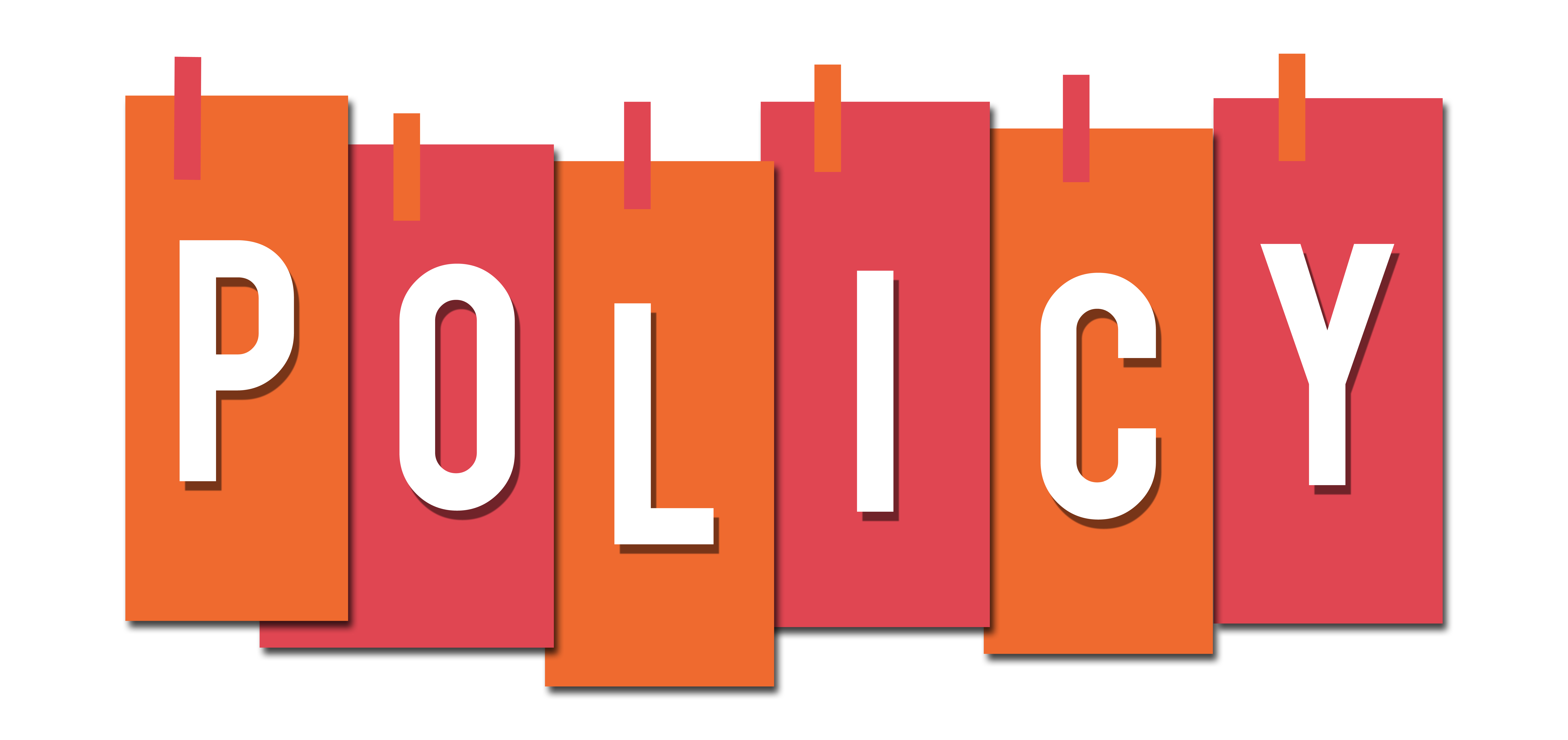 graphic of the word policy