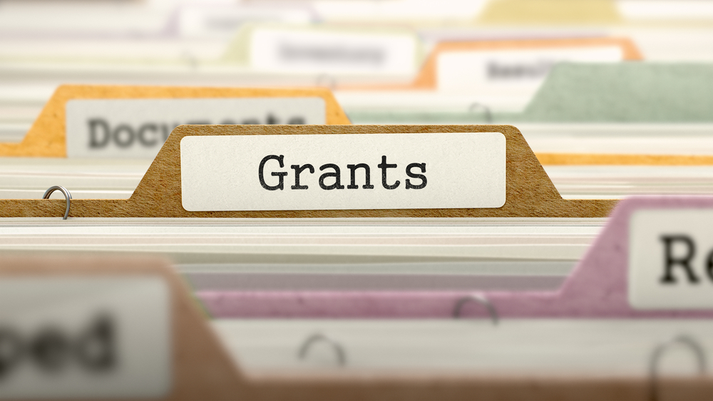 File label that says Grants