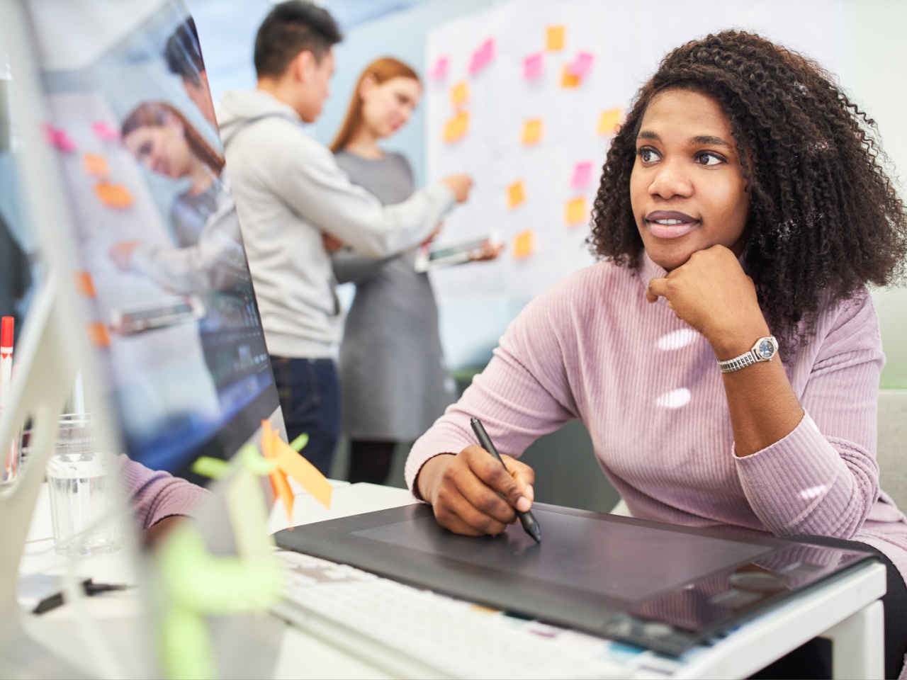 Woman Graphic Designer Training