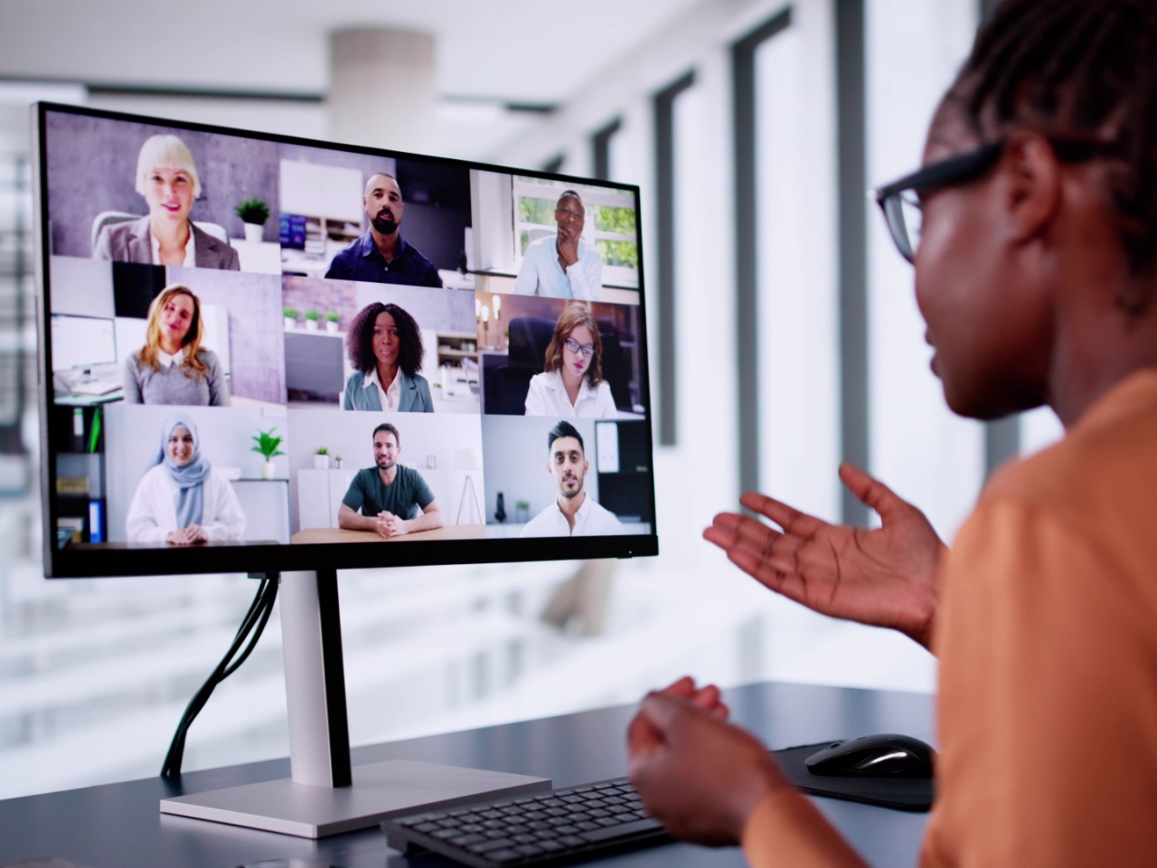 Online Video Conference Webinar On Computer
