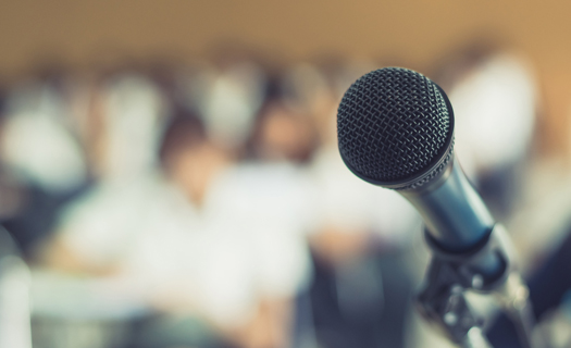 Microphone in conference room