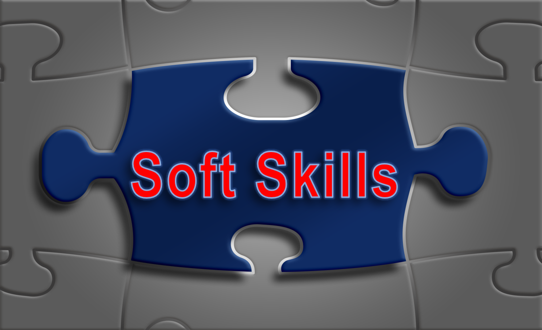 Puzzle Piece with Soft Skills in Text