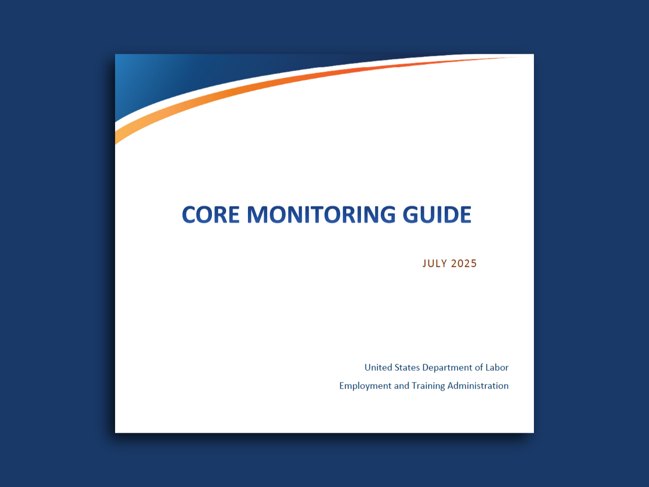Core Monitoring Guide cover page 