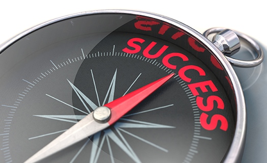 3d-illustration-compass-points-towards-success