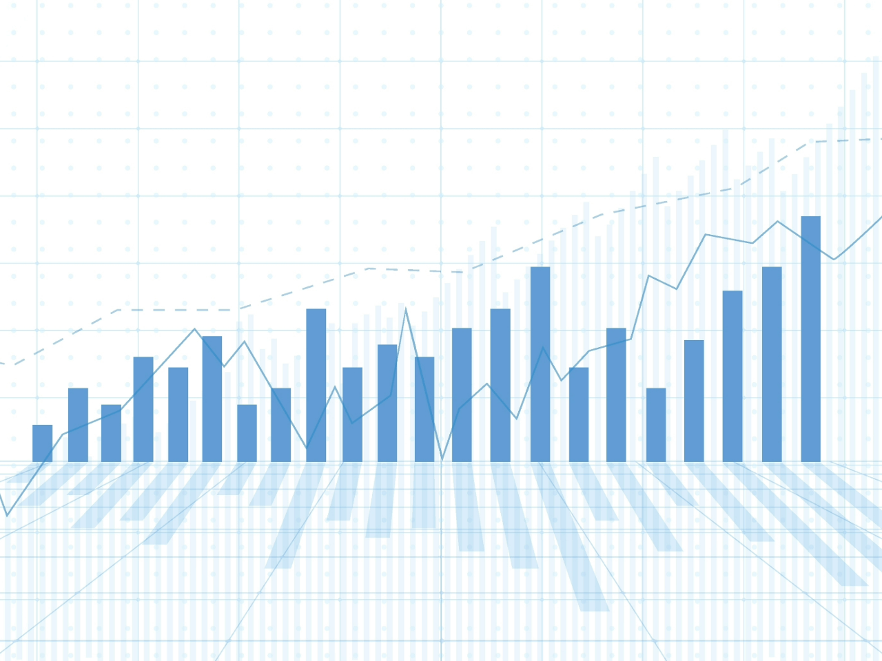 Bar graph with blue bars and white background