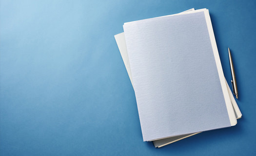 File folders on a blue background
