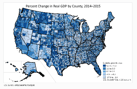GDP by County Map