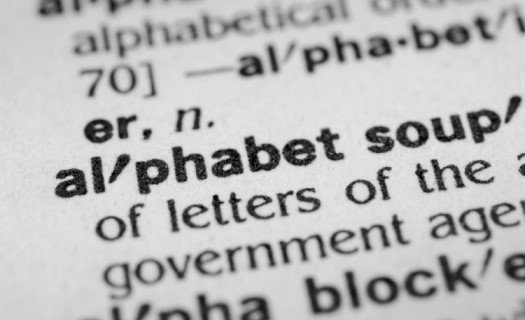 The words "alphabet soup" on a dictionary page