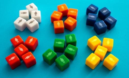 blocks representing People Divided into groups according to characteristics