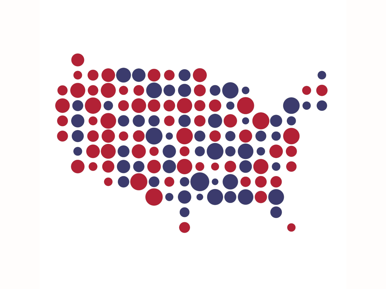 USA Map Dots
