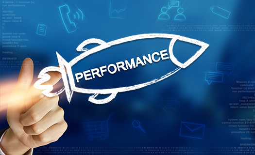 business hand clicking performance rocket with blurred background.png