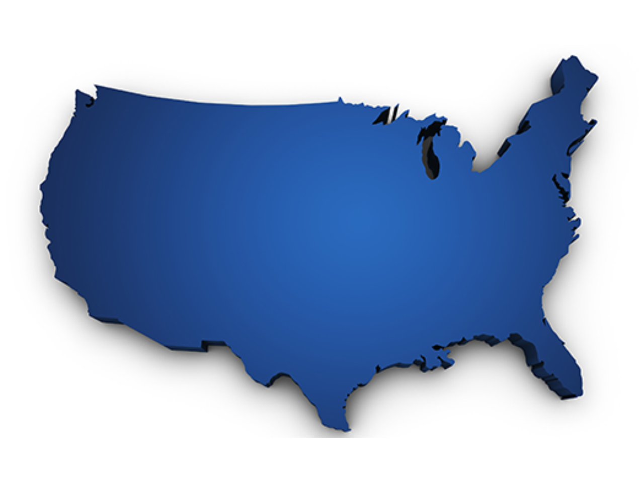 A graphic of the United States of America