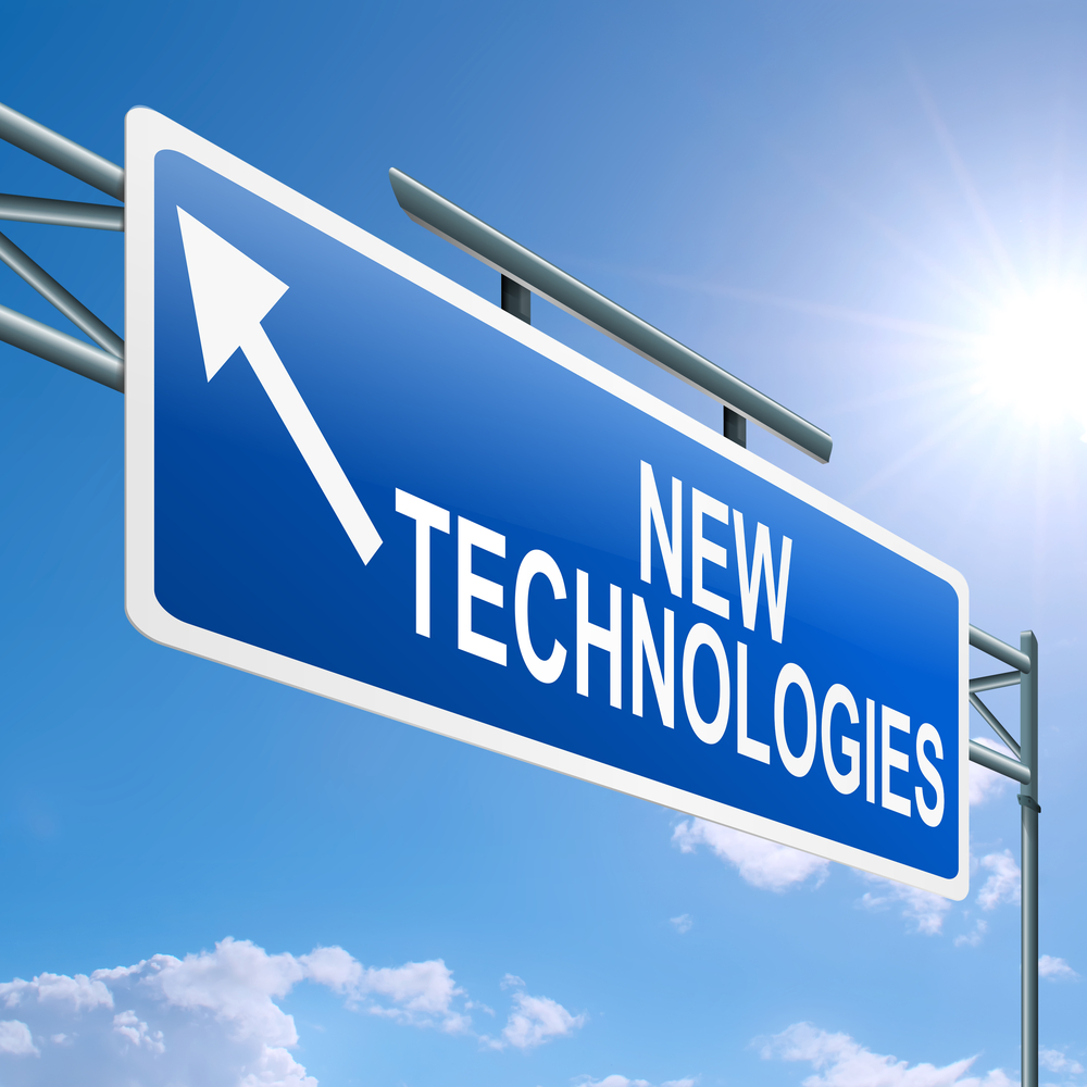graphic of new technologies sign