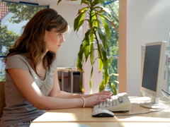 Woman on Computer