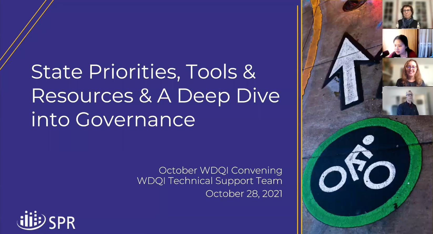 Title slide of WDQI Webinar Convening 