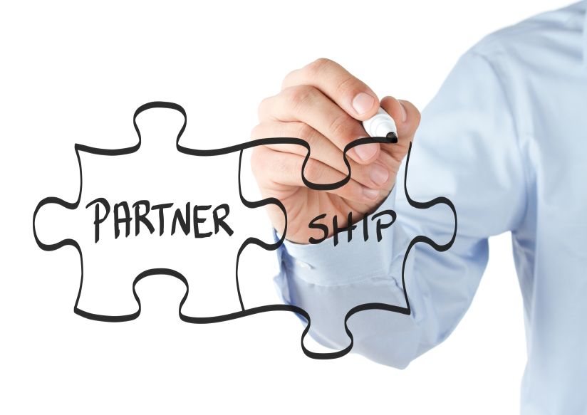 puzzle pieces with words partner ship