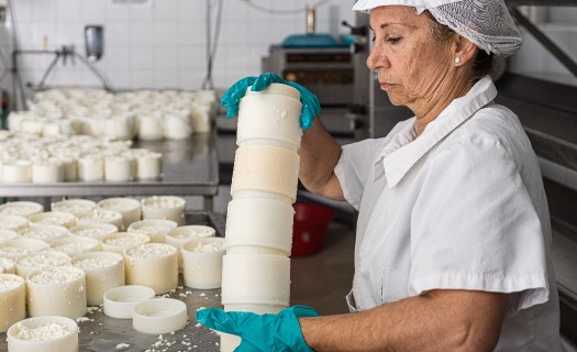 Older female in food production