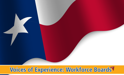 Voices of Experience - workforce boards texas flag image