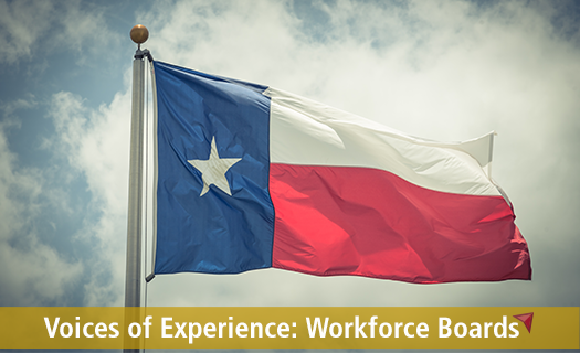 Voices of Experience - workforce boards texas flag image